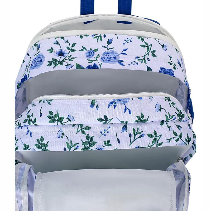 Sac à Dos Scolaire JanSport SUEDE CAMPUS Blanche Bleu | BYC-45530557